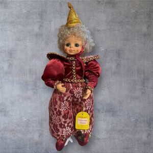 Vintage 1988 Brinn’s “January” Calendar Clown Doll Collectible New Year Clown